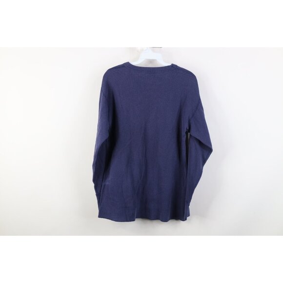 Vtg 70s Streetwear Mens Large Tall Thermal Waffle Knit Long Sleeve T-Shirt USA - Picture 10 of 12